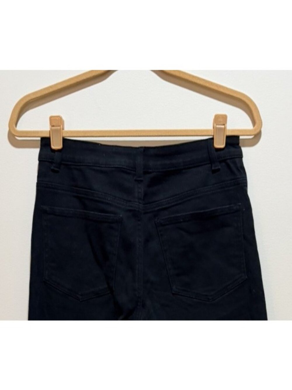 H&M Divided ~ Black Wide-Leg Denim Jeans ~ Size 8 ~ Stretch, High Waisted - Picture 4 of 7